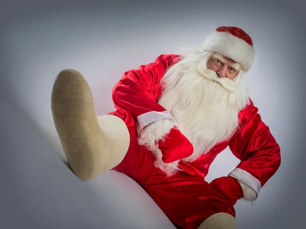 Уставший Санта-Клаус — стоковое фото