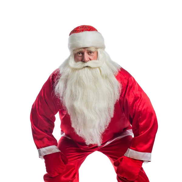 Papai Noel está dobrando — Fotografia de Stock