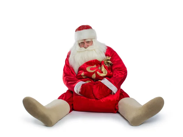 Santa Claus siedzi — Zdjęcie stockowe
