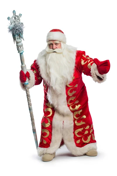 Santa Claus behält seinen Zauberstab — Stockfoto