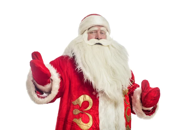 Santa claus op een witte achtergrond — Stockfoto