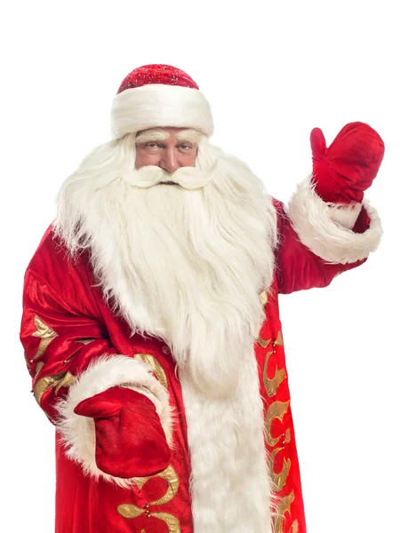 Papai Noel em um fundo branco — Fotografia de Stock