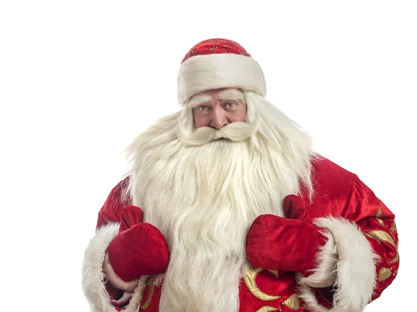 Santa claus op een witte achtergrond — Stockfoto