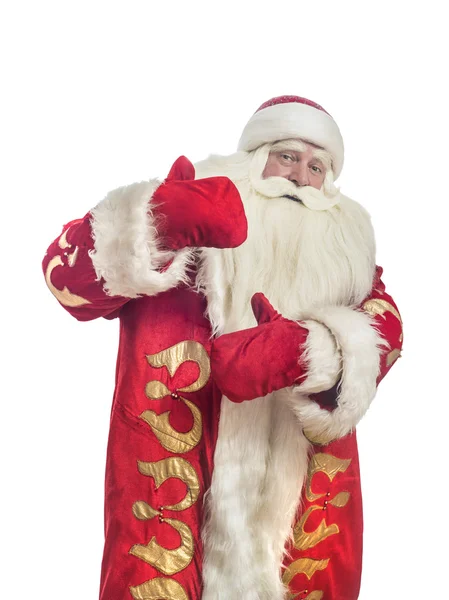 Santa claus op een witte achtergrond — Stockfoto