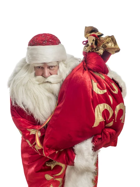 Santa claus op een witte achtergrond — Stockfoto