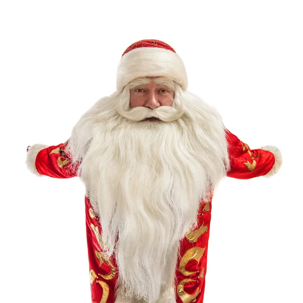 Santa claus op een witte achtergrond — Stockfoto