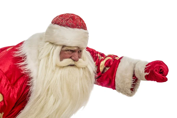 Санта Клаус на білому тлі — стокове фото
