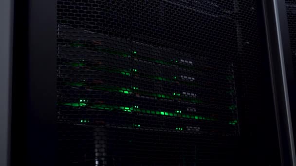 Scaffale server Big Provider Data Dark Center. 2021 — Video Stock