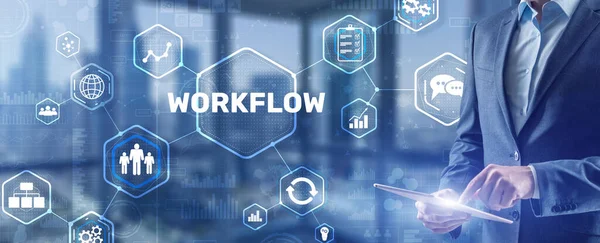 Automation of business workflows. Work process. — Stock Photo, Image