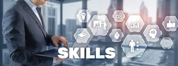 Skills Learning Persönliche Entwicklung Kompetenz Geschäftskonzept 2021. — Stockfoto