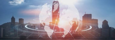 Küresel Dünya Uçuş İletişimi Uluslararası İş Dünyası.