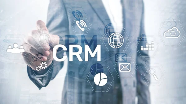 Концепция обслуживания клиентов CRM Management Analysis Service. Управление взаимоотношениями. — стоковое фото