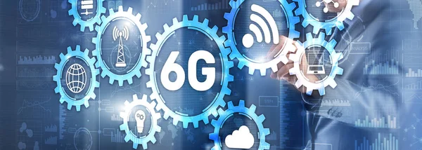 6G Современная промышленная технология высокоскоростного интернета. — стоковое фото