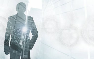 Gears İş Ekibi çalışması. Konsept olarak başarının teçhizatı.