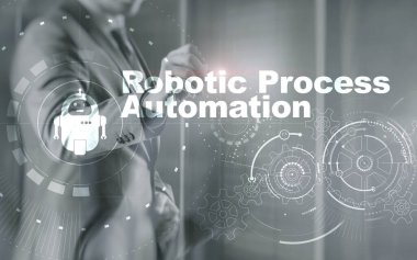 RPA Robotik Süreç Otomasyonu. Ai algoritması İş Analizi.