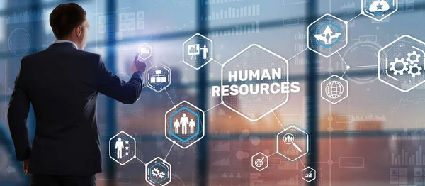 Nueva gestión de recursos humanos. Recursos Humanos. Concepto de Team Building y reclutamiento. —  Fotos de Stock