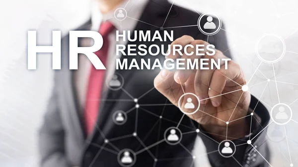 Human resource management, HR, Team Building and recruitment concept on blurred background. — Stock Photo, Image