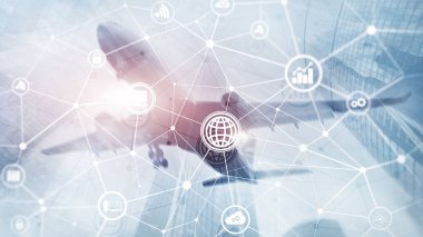 Tedarikçi merkezindeki çizgi ve noktaların soyut arkaplan resmi.