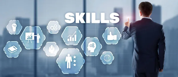 Skills Learning Persönliche Entwicklung Kompetenz Geschäftskonzept 2021. — Stockfoto