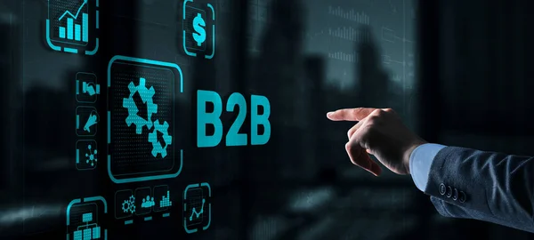 B2B Business Technology Marketing Company Concetto di commercio. Da impresa a impresa. — Foto Stock