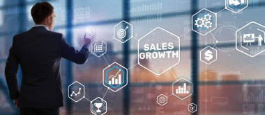 İş geliştirme başarıya ve büyüyen büyüme konseptine.