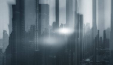 Soyut Çifte Maruziyet Modern Şehir