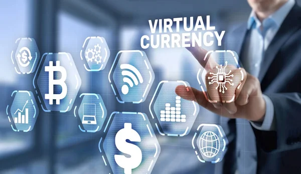 Virtuele valuta. Bedrijfsfinanciering Concept 2021. — Stockfoto