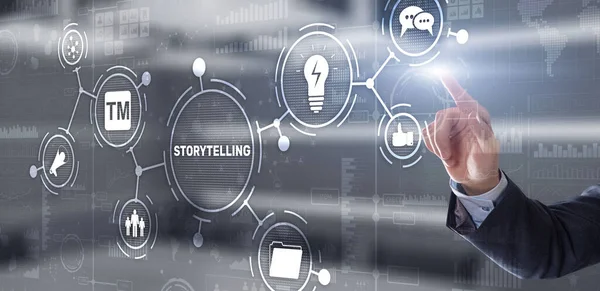 Raccontare storie. Story Telling Istruzione e letteratura Business concept. Capacità di raccontare storie. — Foto Stock