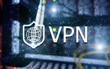 Sunucu Optik Kablo Arkaplanı VPN kavramı