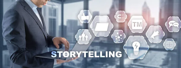 Storytelling. Story Telling Business Technology concept 2021