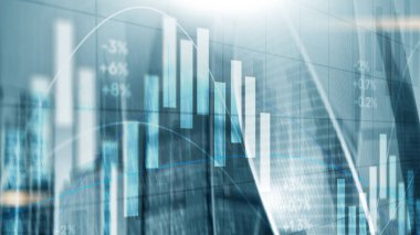 Ofis binalarının arkasındaki borsa. Duvar Kağıdı Ticareti.