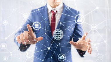 Tedarikçi merkezindeki çizgi ve noktaların soyut arkaplan resmi.