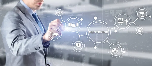 Mentoring Motivazione Coaching Carriera Business Technology concept — Foto Stock