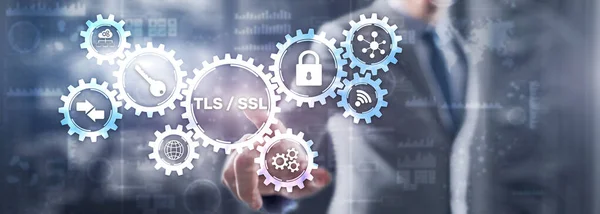 Sicherheit der Transportschicht. Sichere Sockelschicht. TLS SSL — Stockfoto
