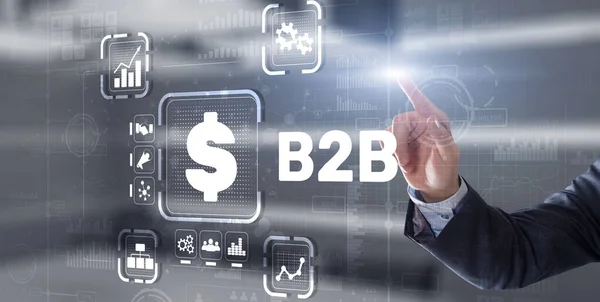 B2B İş Teknolojisi Pazarlama Şirketi Ticaret Konsepti. İş İşe — Stok fotoğraf