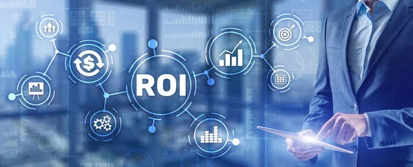 Roi Return on Investment Business Technology Analysis Finance Concept — 스톡 사진