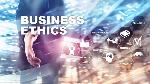 Business Ethnics Philosophie Verantwortung Ehrlichkeit Konzept Gemischte Medienlandschaft — Stockfoto