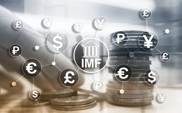 Fmi Fondo Monetario Internacional Organización Mundial Bancos Concepto Negocio Sobre — Foto de Stock