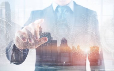 Gears İş Ekibi çalışması. Konsept olarak başarının teçhizatı