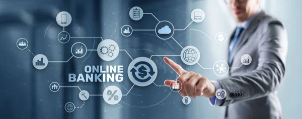 Banca online e pagamentos. Marketing digital — Fotografia de Stock