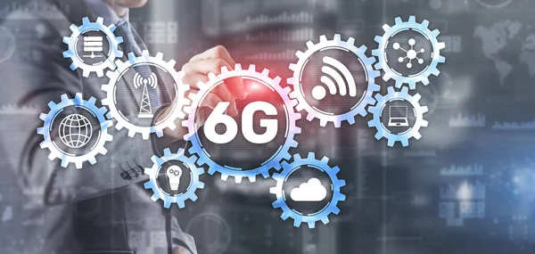 6G Современная промышленная технология высокоскоростного интернета — стоковое фото
