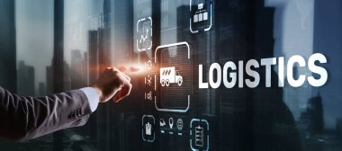 Lojistik ağ dağılımı ve ulaşım konsepti. Mal teslimatı