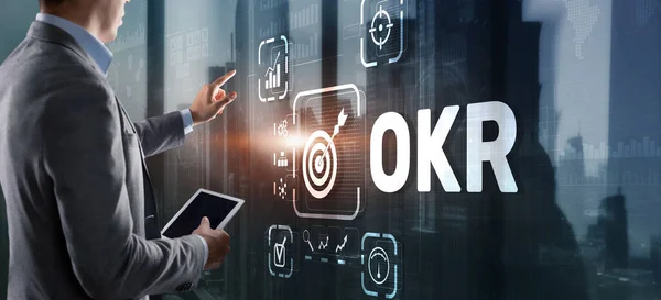 Objetivos y resultados clave OKR. Métodos de gestión de proyectos — Foto de Stock
