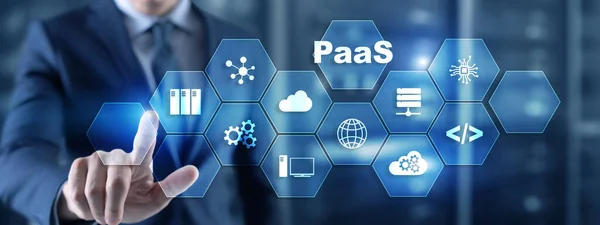 PaaS Platform als Dienstleistung. Cloud-Computing-Konzept — Stockfoto