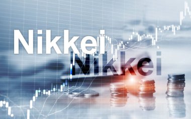 Nikkei 225 hisse ortalaması indeksi. Finansal İş Ekonomisi Konsepti.