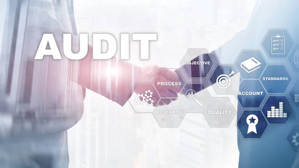 Audit Business Concept Finance Analyse États Financiers Annuels Analyser Rendement — Photo