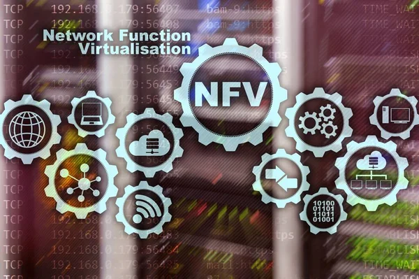 Nfv Network Function Virtualization Architecture Technologies Virtual Machines Concept — Stock Photo, Image