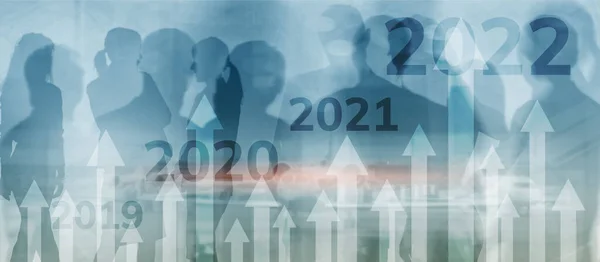 2022 Tecnología Finacial. Fondo abstracto azul. Concepto para el nuevo año 2022 — Foto de Stock