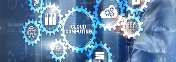 Cloud Computing Datenspeichersoftware-Infrastruktur. Gemischte Medien — Stockfoto