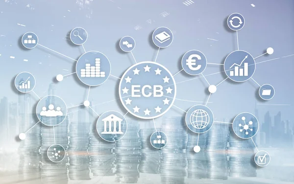 Bce Banco Central Europeo Concepto Financiación Empresarial — Foto de Stock